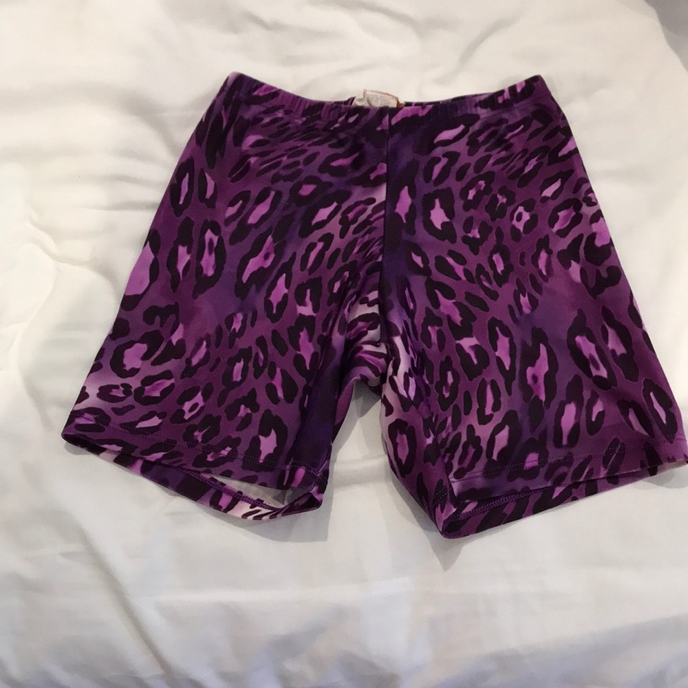 Purple cheetah print costume spandex